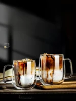 250/350/450ml Double Wall Glass Coffee Cup High Borosilicate Glass Mug Heat Resistant Coffee Milk Juice Water Cups with