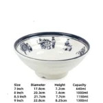 Melamine Noodle Bowl Household Plastic Tableware Restaurant Commercial Ramen Salad Bowl Thickened Not Easily Broken Soup