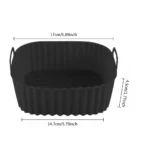 Square Silicone Air Fryer Basket Pan Reusable Food Safe Baking Mold for Oven BBQ Barbecue Cooking Kitchen Bakeware Pastry