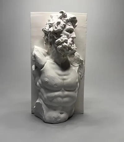 Miniature Roman Mythology Plaster Statue, European Art Ornament, Retro Sculpture, Home Interior Decor, Office Decor