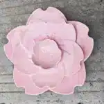 GIEMZA Ceramic Dinner Plates 3pcs Pink Flower White Floral Dish Dinnerware Sets Platos De Ceramica Porcelain Plate Stoneware