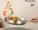 Goldoma stainless steel frying pan with seared steak and vegetables