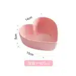 Heart Shaped Bowl Love Heart Ceramic Steamed Egg Bowl Candy Color Dessert Salad Plate 7 Inch Cake Fruit Plate Kitchen