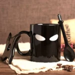 Ninja Mugs Water Cup Creative Funny Mugs with Lid Spoon Set Porcelain Kitchen Utensils Drinkware Mug Coffe Kawaii Cup