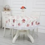 PVC Hotel Waterproof and Oil Proof Large Round Tablecloth Hotel Plastic Round Table Cloth Wash Free and Scald Proof Table