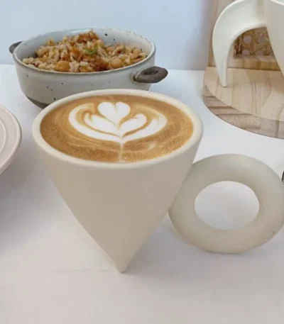 Simple Ceramic Coffee Cup Delicate Latte Art Coffee Mug English Afternoon Tea Tea Set Breakfast Milk Oatmeal Mug Birthday