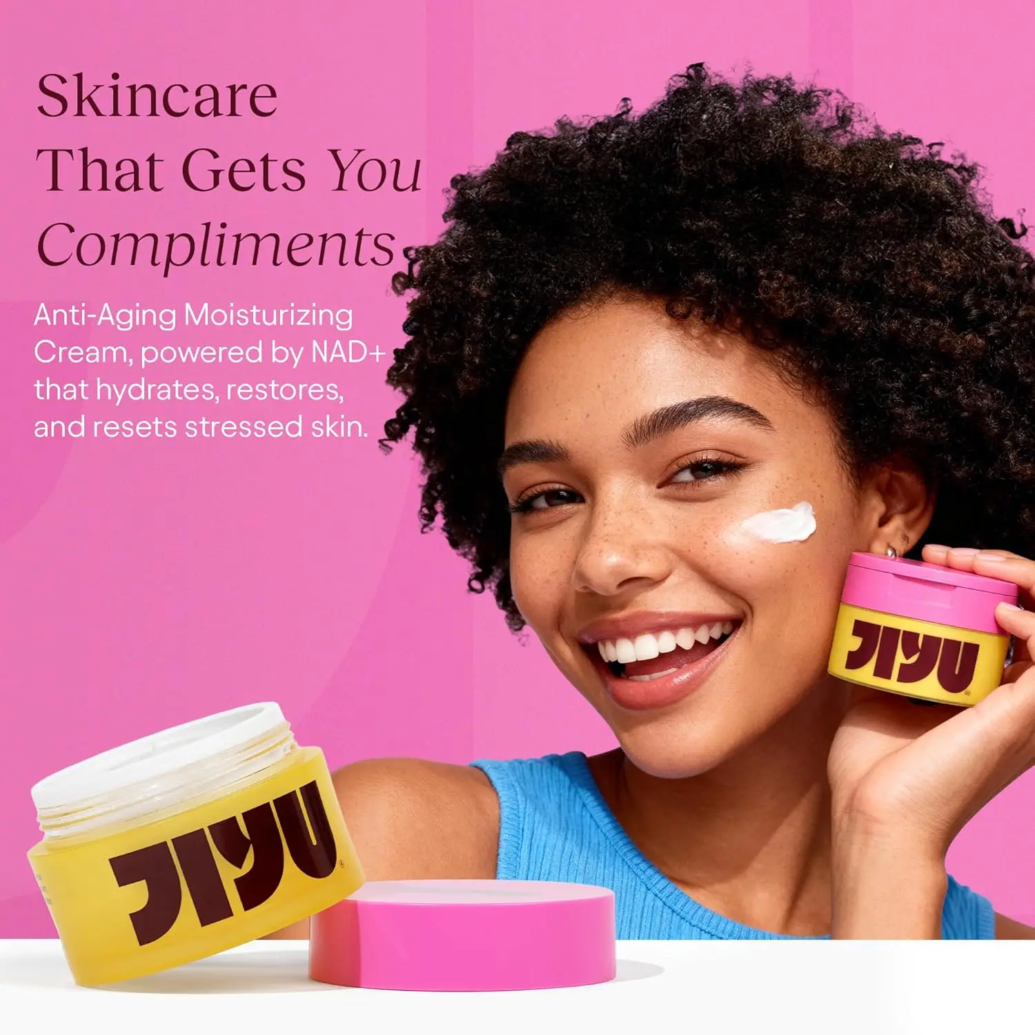 JiYu NAD+ Hydrating Face Moisturizer – Korean Anti-Aging Cream for Radiant, Firm & Smooth Skin – Deeply Hydrating & Brightening