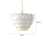 Nordic Ceramic Chandelier Luxury Led Pendant for Living Room Atmosphere Lamp Restaurant Ceiling Light Decor Lámpara De Techo