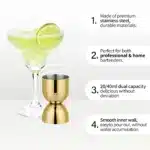 20/40ml Cocktail Bar Stainless Steel Jigger Double Spirit Measuring Cup For Home Bar Party Club Accessories Barware Tools