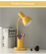 Nordic Creative Table Lamp Fashion Pen Holder Art Simple LED Lights/Office Eye Protection Reading&Living Room Bedroom