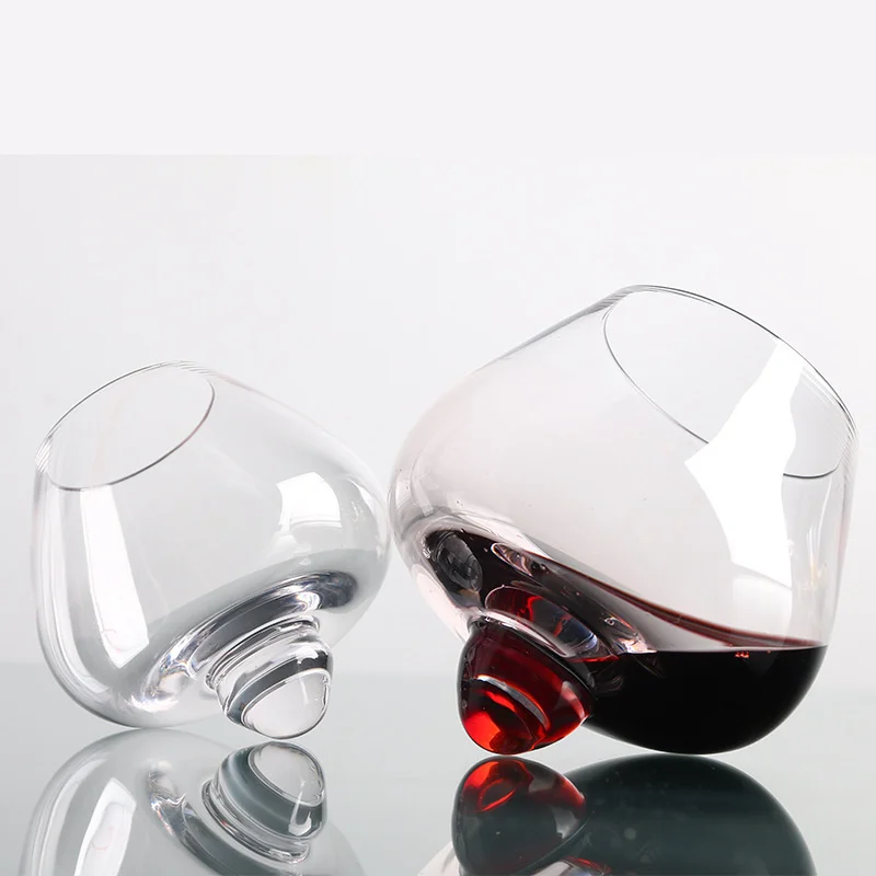 Whisky Beer Glass Cup Belly Whiskey Verres Drinking Tumbler Cocktail Wine Vaso Spin Whiskey Tazas Brandy Cups Rotate Drinkware