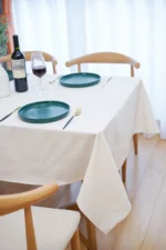 Nordic White Tablecloth Cotton Linen Map Rectangle Round Table Cloth Soft Cover Lace Tassel Outdoor Picnic Blanket for