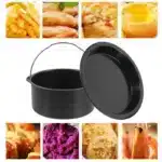 Non Stick Pizza Pan Set for Air Fryer and Oven Cooking Round Cake Baking Pan for Desserts Pizza and More Kitchen Bakeware