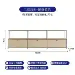 Modern Module Living Room Cabinet Stainless Steel TV Cabinet Storage Combination Sideboard Chest of Drawers Customizable