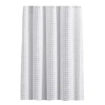 Waffle Textured Shower Curtain Heavy Duty Thick Fabric Shower Curtain with Magnets and 12 Free Rust-Proof Metal Hooks