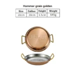 Commercial crayfish plate Flat bottom stewed rice pot Double ear frying pan hotpot 304 stainless steel Spanish seafood rice