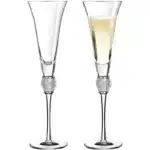 4/2Pcs Creative Silver Rimmed Wine Glasses Set Diamond Glass Cup Cocktail Glass Champagne Cup Bar Party Long Stem Wedding