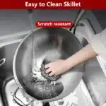 Tri-Ply Stainless Steel Wok Pan 12.6 Inch Stir-Frying Pan Induction Cooking Pan Dishwasher and Oven Safe with Auxiliary