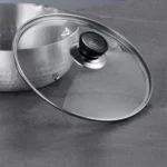 Pot Cover Tempered Glass Round Frying Pan Cover Visible Vertical Lid Pot Lid Cookware Parts Kitchen Accessories 20-30cm