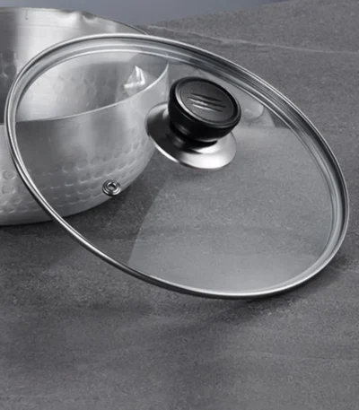 Pot Cover Tempered Glass Round Frying Pan Cover Visible Vertical Lid Pot Lid Cookware Parts Kitchen Accessories 20-30cm