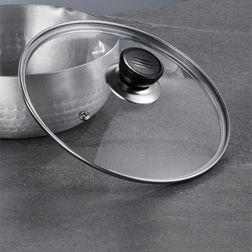 Pot Cover Tempered Glass Round Frying Pan Cover Visible Vertical Lid Pot Lid Cookware Parts Kitchen Accessories 20-30cm