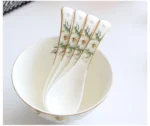 Bone China Dinnerware, Household Ceramic Rice Bowl, Deep Dishes, Soup Pots, Steak Flat Plate, Delicate Floral Tableware