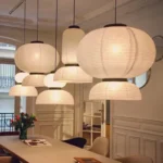 Wabi Sabi Pendant Lamps Rice Paper Chandelier Japan Style Hanging Light for Ceiling Living Room LED Light Room Decor Lustre