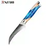 XITUO Damascus Kitchen Knife Set HighQuality 1-7PC Japanese VG10 Steel Chef Knife Cleaver Santoku Boning Fruit Knife Blue