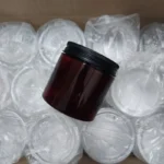 500g 500ml Plastic Cosmetic Cream Jar Brown/White Beauty Body Lotion Containers Face Mask Storage Box Ointment Case – base