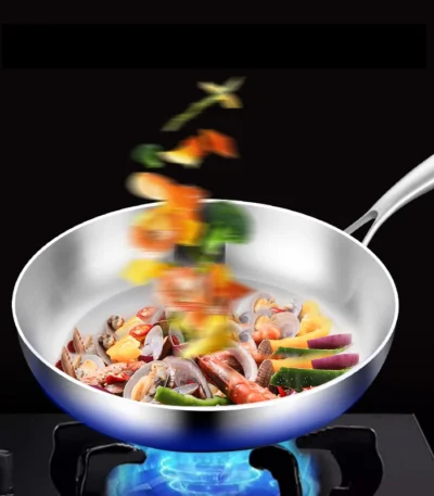316 Stainless Steel Deep Fryer Non Stick Frying Pan Cooking Steak Kitchen Cookware Gas Stove Induction Cooker Universal Milk