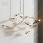 2026 New French Clear Glass Lustre Chandelier, Custom Hardware Pendant Lamp for Duplex Stairwell, Elegant Light for Ceilings