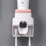 Magnetic Toothbrush Holder Storage Rack Automatic Toothpaste Dispenser Wall-Mounted Waterproof Bathroom Storage Accessories
