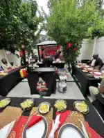 8PCS Bamboo Placemats Sushi Rolling Mat Reusable Wicker Placemat Heat Resistant Table Mats for Dining Wedding Party 12x18 In