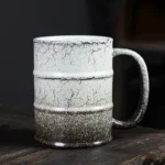 Large ceramic coffee mug in stoneware, 600ml capacity, perfect for coffee and tea