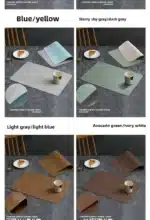 Luxury Placemat Leather Waterproof Double Layer Cowhide Western Food Mat Hotel Insulation Mat Placemats for Dinning Table