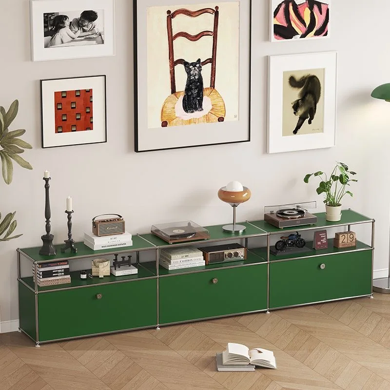 Sbff037fa3fcb4428acdea19019c21b418.webp Modern Living Room Cabinet Modular Sideboard Storage Cabinets Combination TV Stand for Customizable Steel Frame Wood Furniture - Image 1