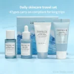 Centella Hyalu-Cica and Poremizing Travel Kit,Toner, Ampoule Serum,Face Moisturizer Cream and Night Sleeping Pack Mini 4pcs