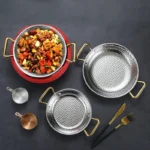 304 stainless steel Spanish seafood rice pot Commercial crayfish plate Flat bottom stewed rice pot Double ear frying pan
