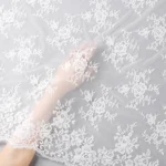 High-end French-style positioning lace wedding dress, formal dress fabric, tablecloth, curtain accessories, 1.5 meters wide