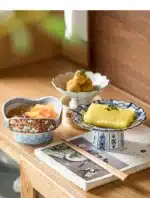 Imperial tall bowl Japanese retro ceramic bowl Restaurant Pastry sushi tableware – base detail