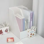 Desktop Book Storage Box Stationery Organizer Desk Storage Rack Bookshelf Pen Holder Organiser Cute Book Stand Bookcase File