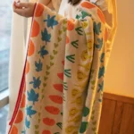Kawaii Japanese Pure Cotton Towels Cute Vegetable Absorbent Towel Thick Soft Face Skin-friendly Bath Towel for Kids &