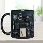 【Police Gift】Custom Name Ceramic Mug with Police Badge Logo - Personalized Officer's Day Present – base detail
