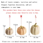 Luxury Nordic Style Ceramic Lovely Funny Vegetable Pumpkin Home Ornament Figurines Arts Crafts Desk Decor Statues Sculpture