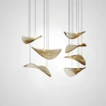 2026 New French Clear Glass Lustre Chandelier, Custom Hardware Pendant Lamp for Duplex Stairwell, Elegant Light for Ceilings