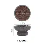 Black Cement Tableware Dinner Plate stone Sashimi sushi Disc Dry Ice Tray Plate Dessert Plates Dim Sum Dish Steak Plates