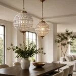 Vintage Crystal Pendant Light Luxury Copper Chandelier for Living Room Villa Dining Room Home Decoration Hanging Lamp