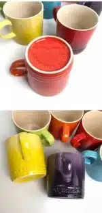 350ml Colorful Ceramic Mug with Handle,Kitchen Porcelain Coffee Cup,Water Milk Cups,Microwave Oven,Dishwasher