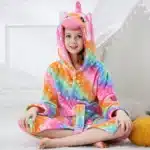Blue Dinosaur Bath Robe for Boys 3 4 5 6 7 8 9 10 11 12 Years Shark Kids Bath Towel Robe Kigurumi Winter Baby Girls Bathrobe
