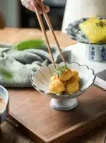 Imperial tall bowl Japanese retro ceramic bowl Restaurant Pastry sushi tableware – base detail